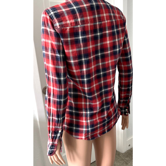 J. Crew Checkered Button Up Shirt Women Sz S slightly used - Picture 3 of 8